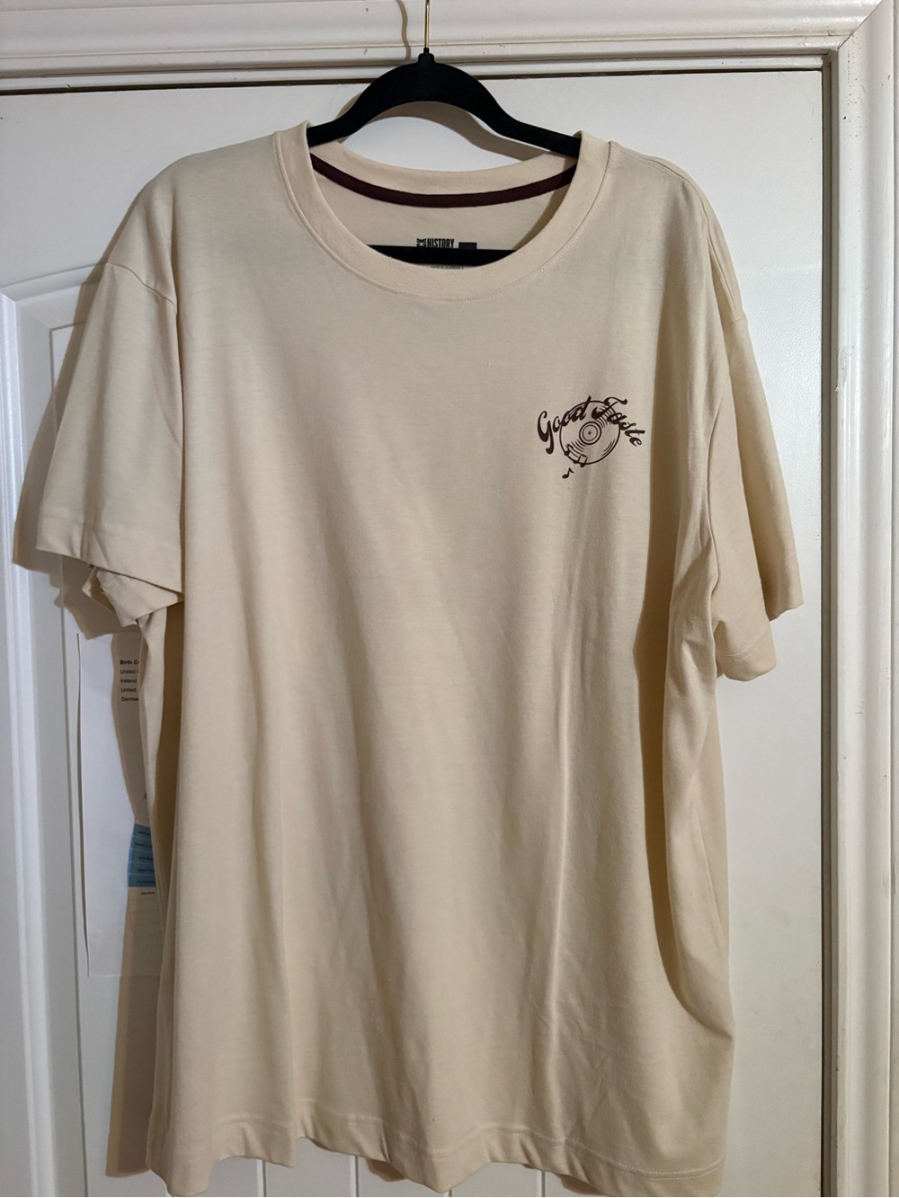 Men's Cream Graphic Crewneck T-Shirt
